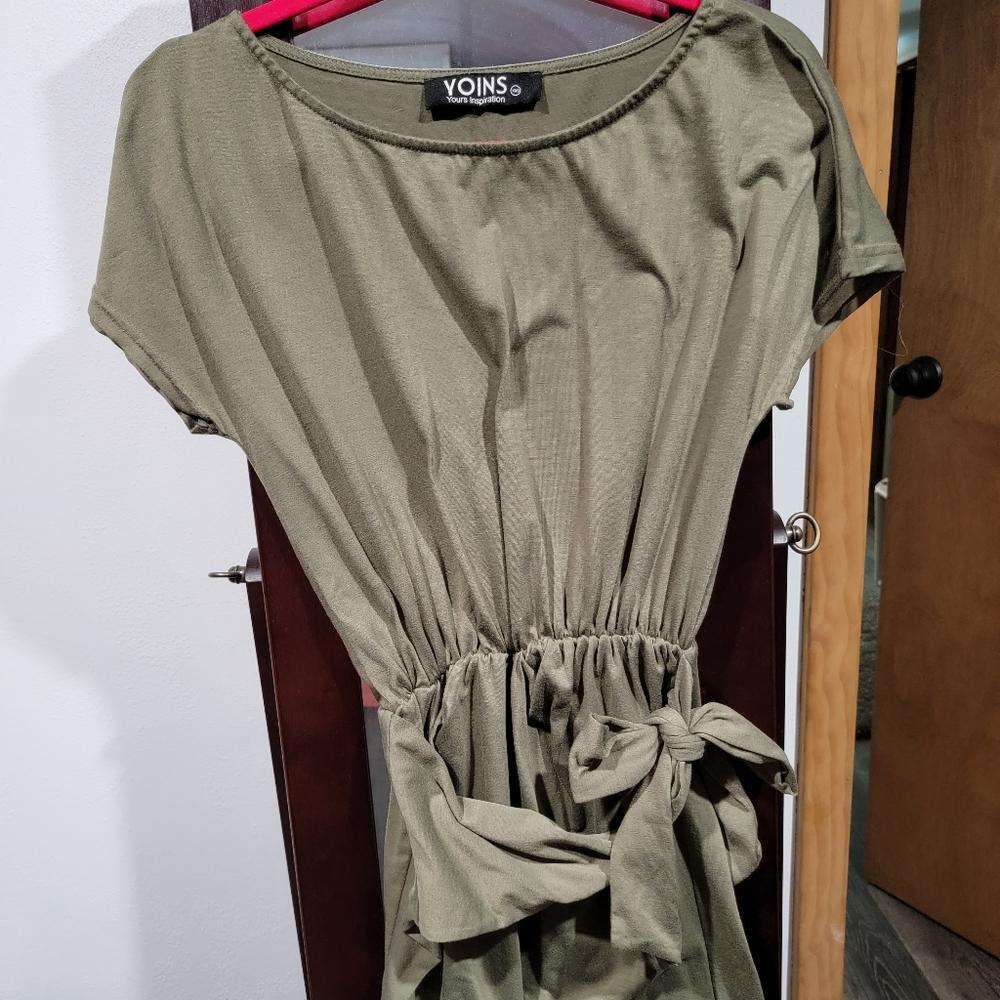 Women's Asymmetrical Dress. Fitted Waist. Size Small